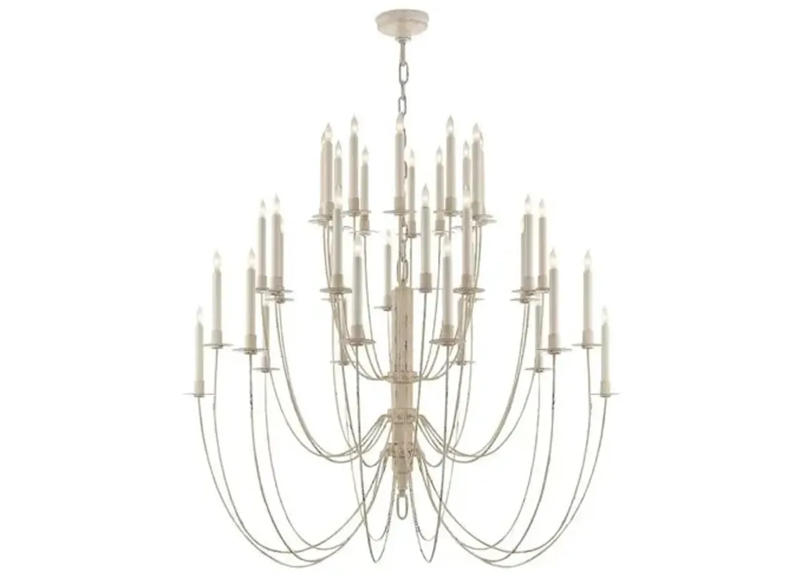 Visual Comfort - Erika 3-Tier Chandelier - Belgian White