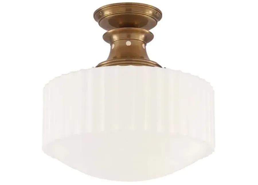 Visual Comfort - Milton Road Flush Mount - Antiqued Brass - Gold