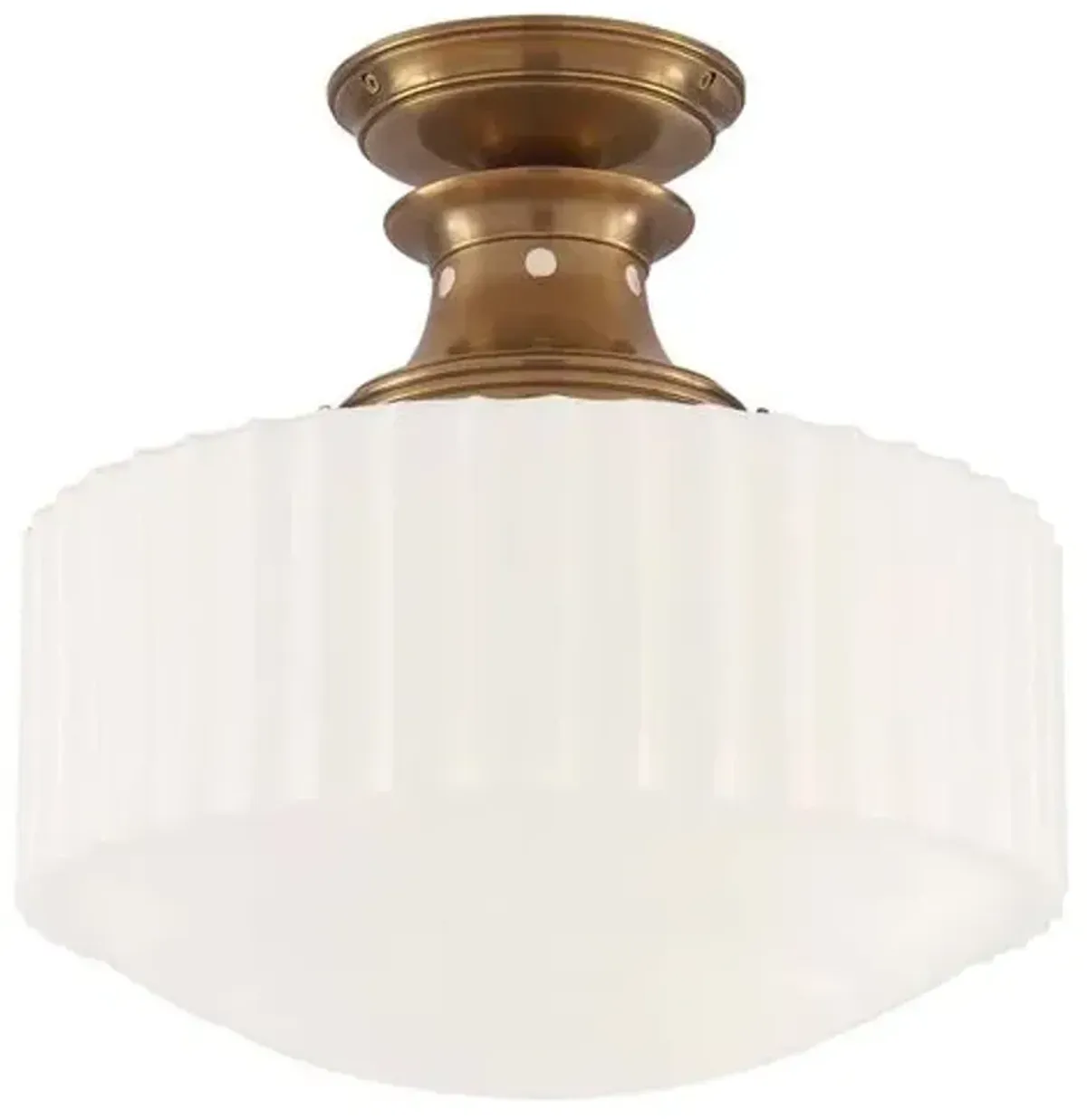 Visual Comfort - Milton Road Flush Mount - Antiqued Brass - Gold