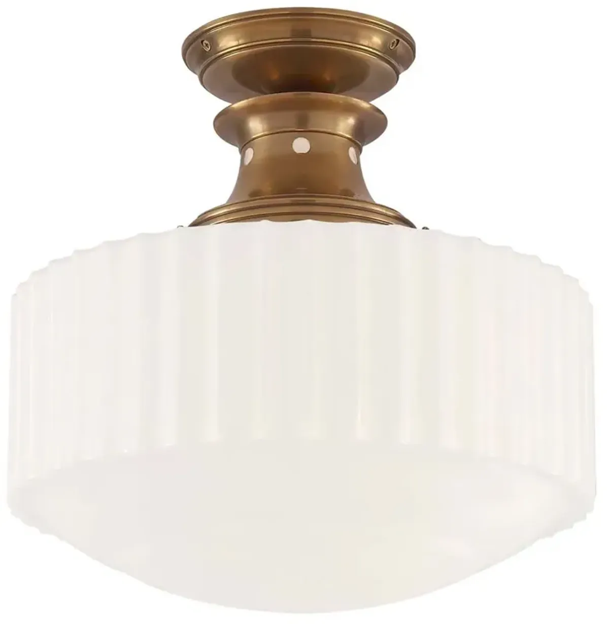 Visual Comfort - Milton Road Flush Mount - Antiqued Brass - Gold