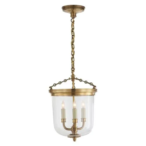 Visual Comfort - Merchant Pendant - Antiqued Brass - Silver