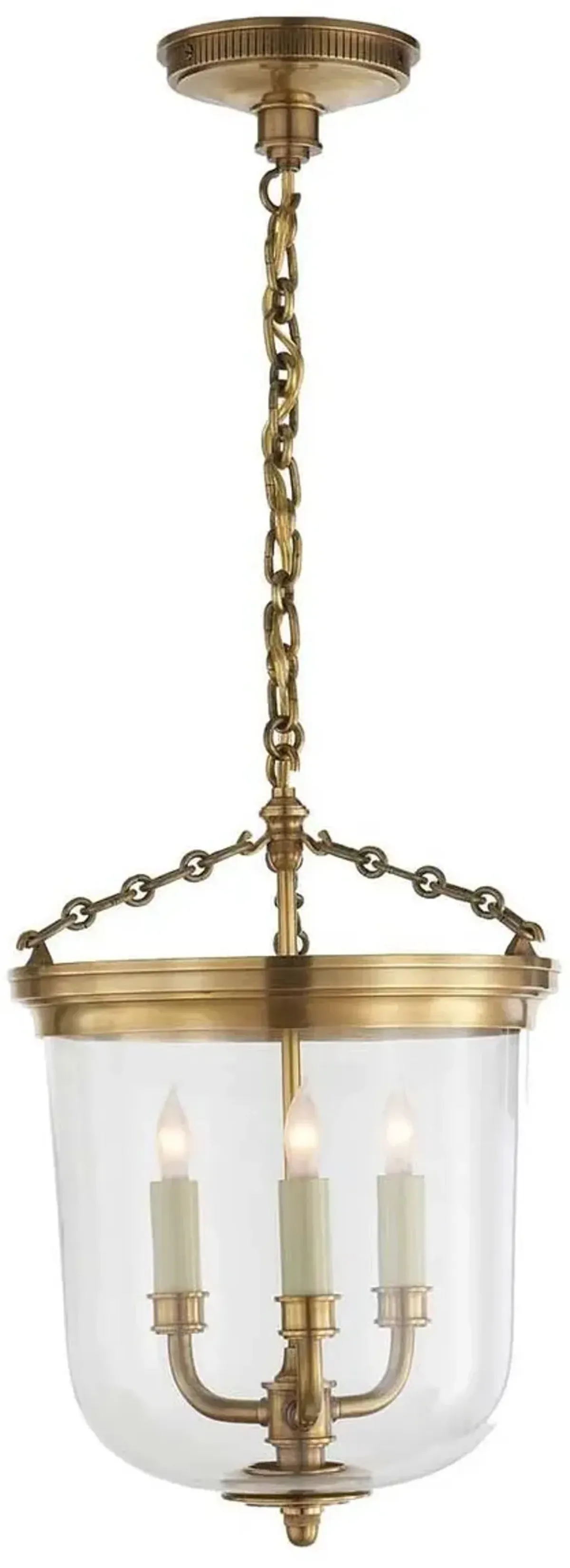 Visual Comfort - Merchant Pendant - Antiqued Brass - Silver