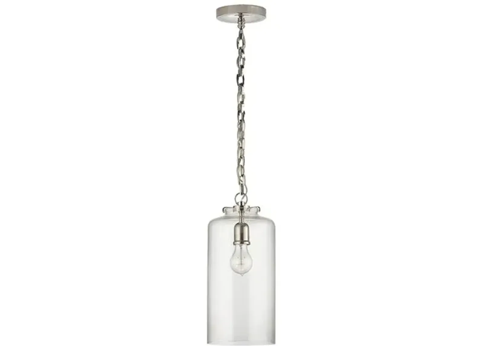 Visual Comfort - Katie Cylindrical Pendant - Nickel - Silver