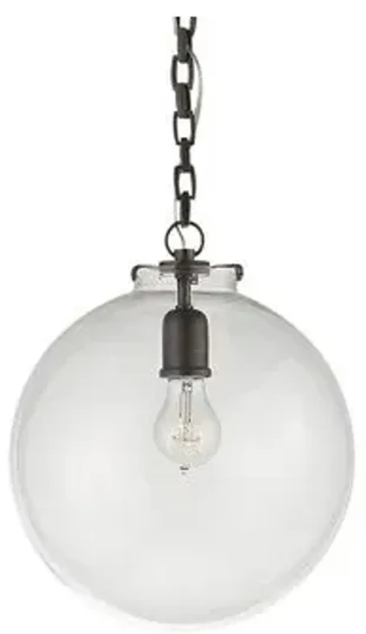 Visual Comfort - Katie Globe Pendant - Bronze/Clear - Black