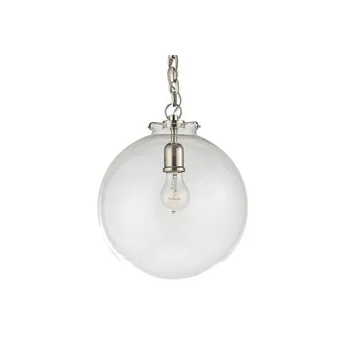 Visual Comfort - Katie Globe Pendant - Polished Nickel - Silver