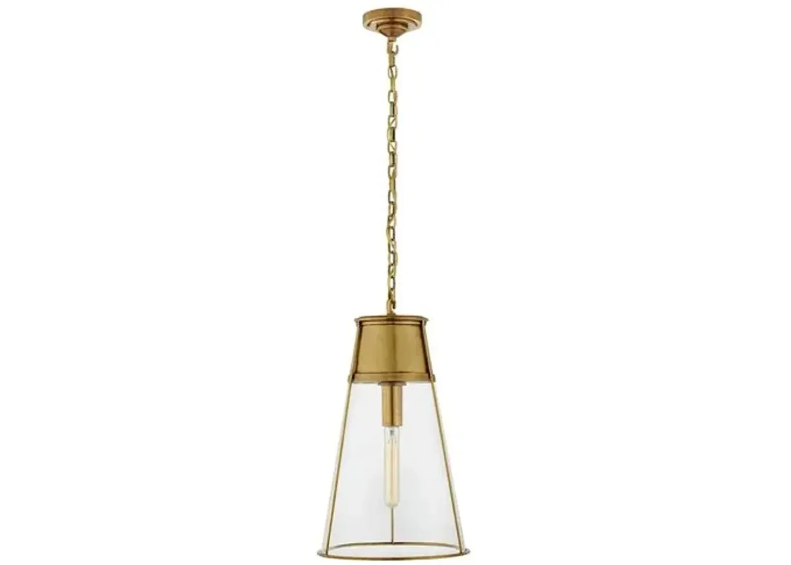 Visual Comfort - Robinson Pendant - Antiqued Brass - Gold