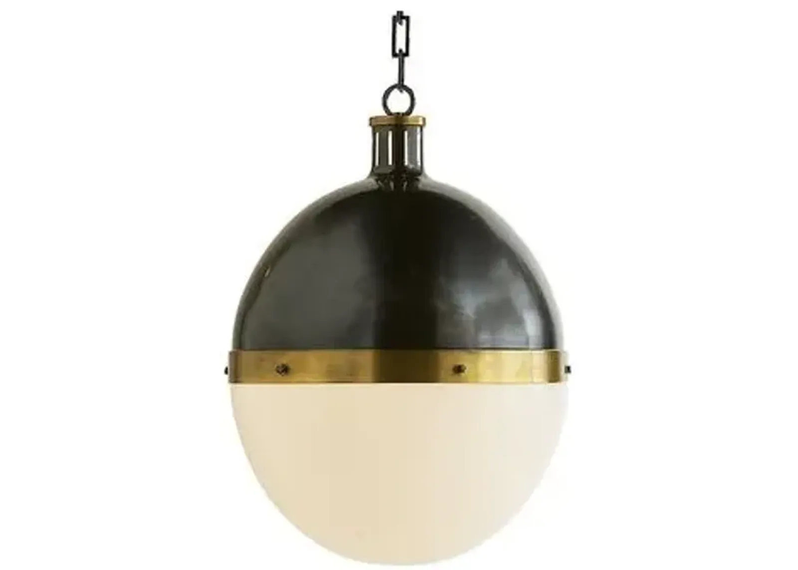 Visual Comfort - Hicks Pendant - Bronze/Antiqued Brass - Black