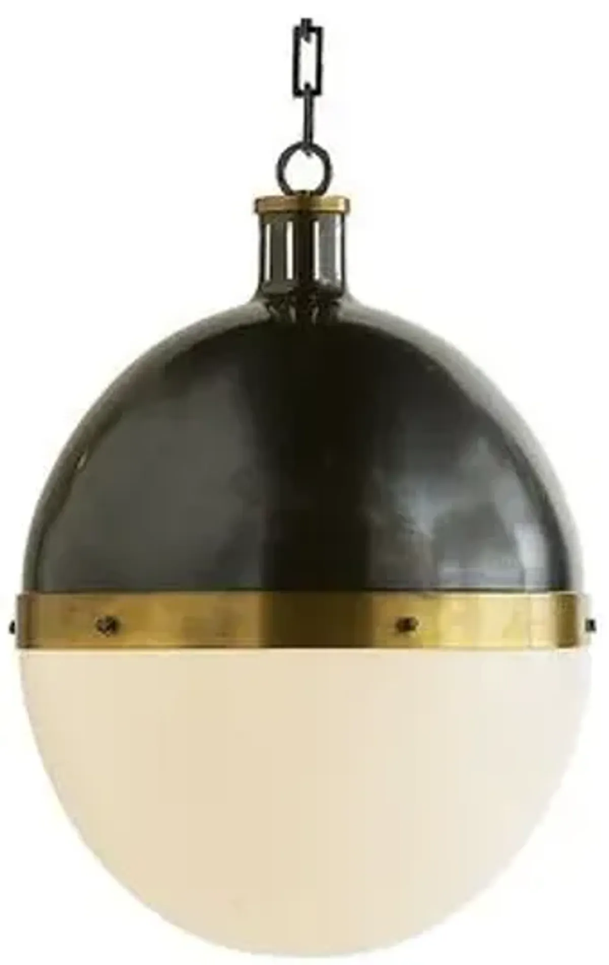 Visual Comfort - Hicks Pendant - Bronze/Antiqued Brass - Black