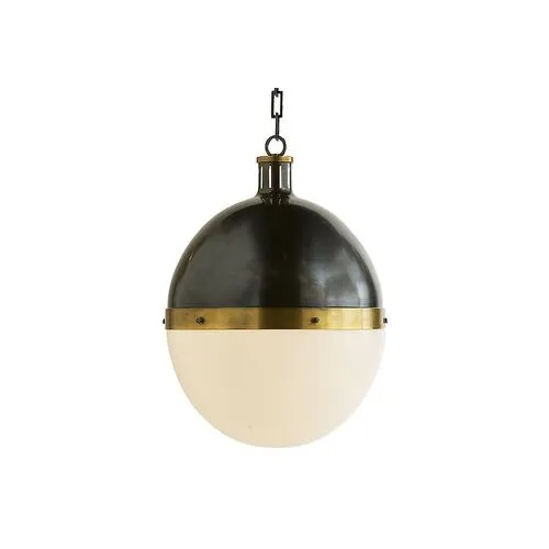 Visual Comfort - Hicks Pendant - Bronze/Antiqued Brass - Black