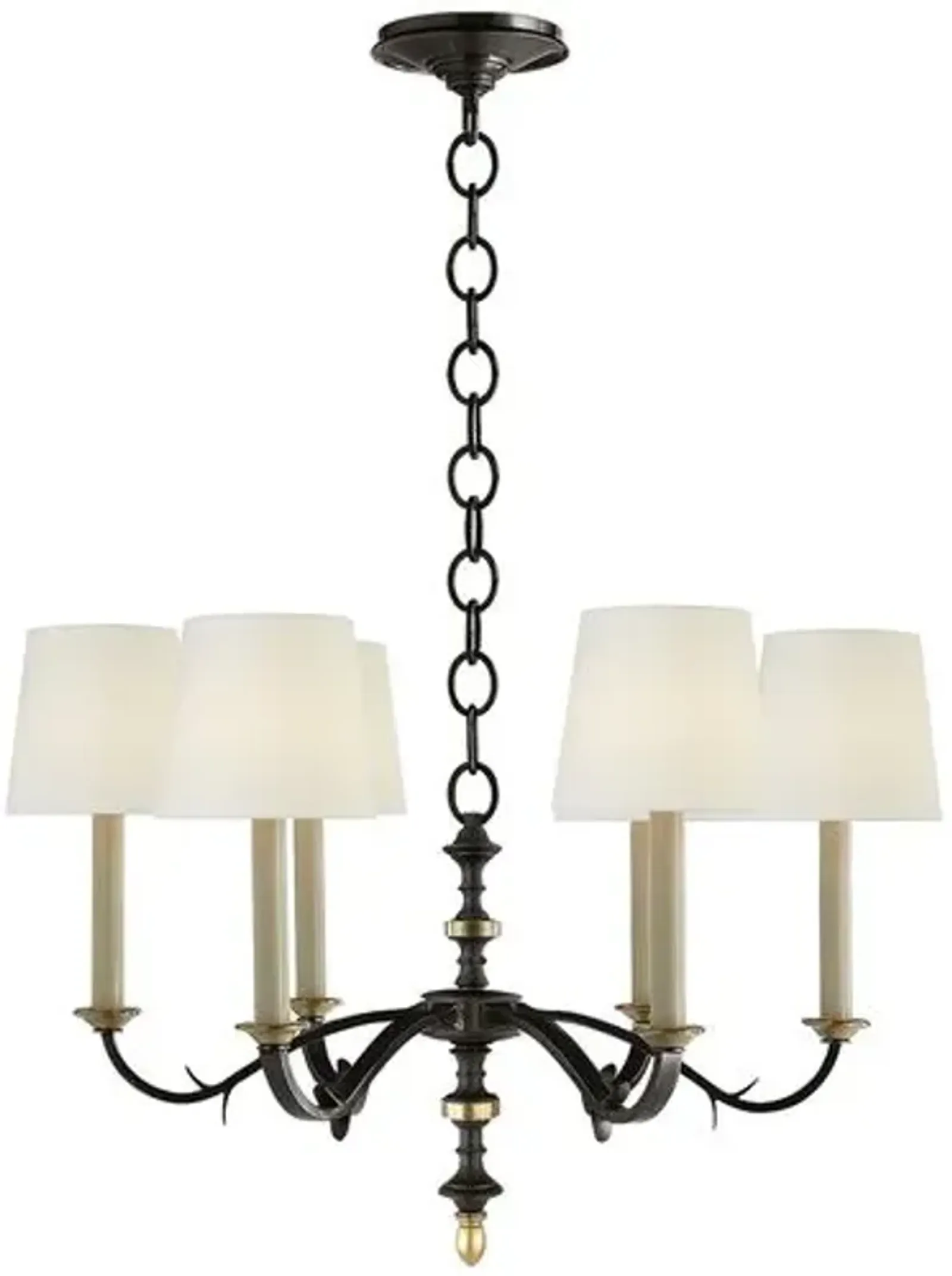 Visual Comfort - Channing Chandelier - Blackened Rust