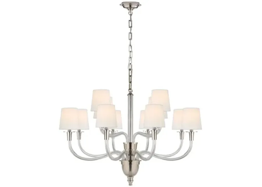 Visual Comfort - Vivian Chandelier - Polished Nickel - Silver