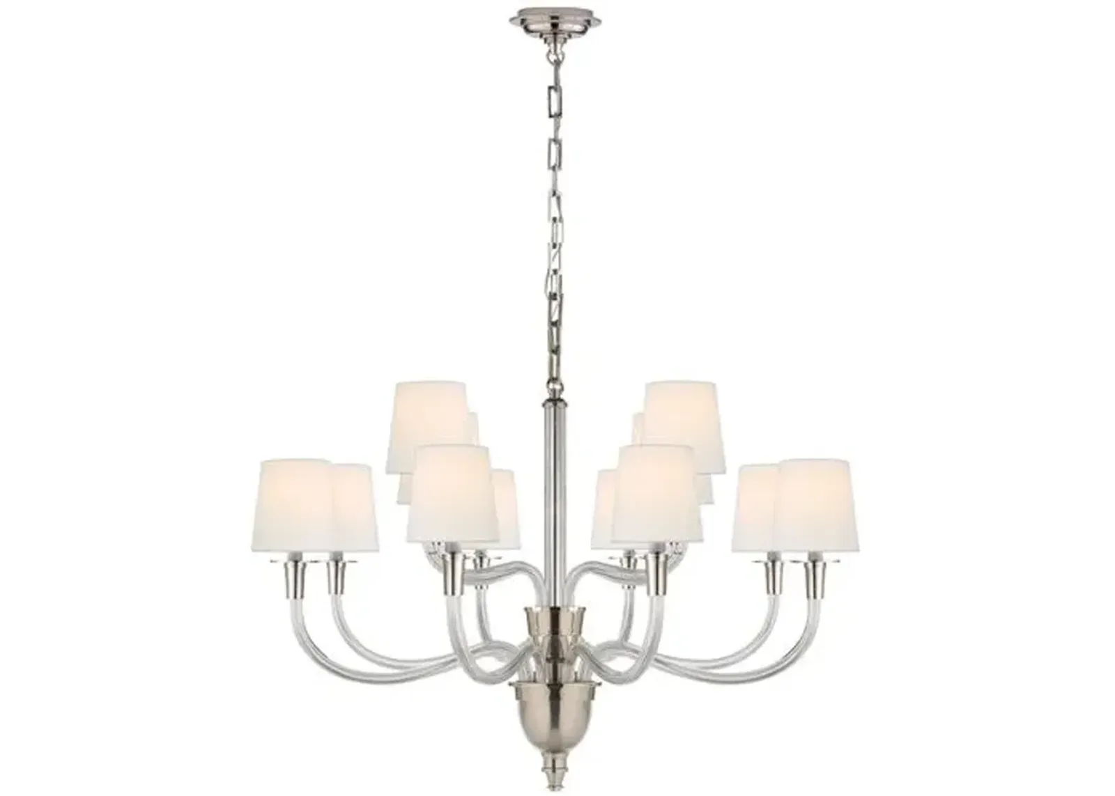 Visual Comfort - Vivian Chandelier - Polished Nickel - Silver