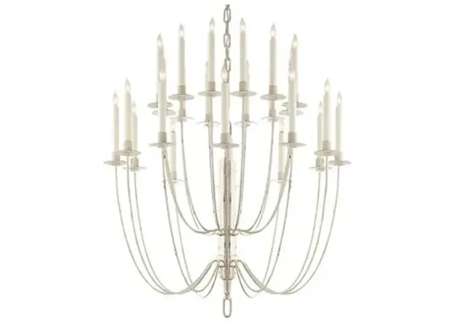 Visual Comfort - Erika Two-Tier Chandelier - Belgian White