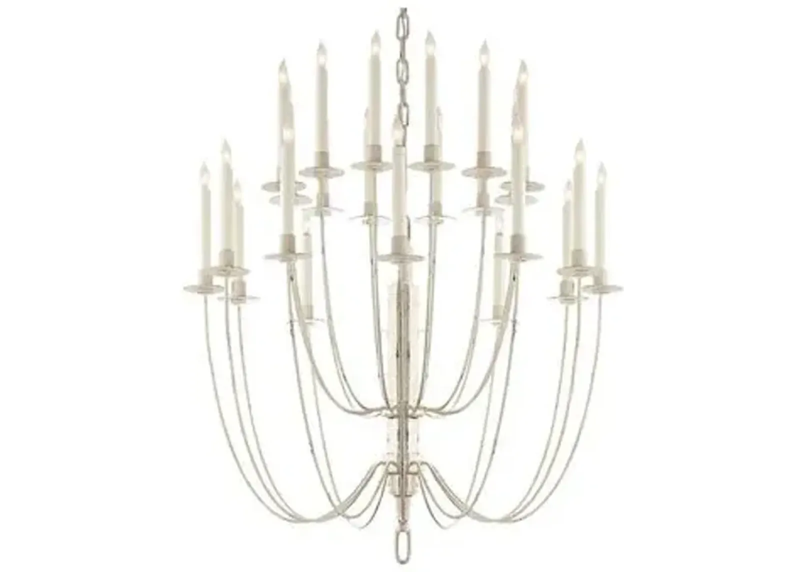 Visual Comfort - Erika Two-Tier Chandelier - Belgian White