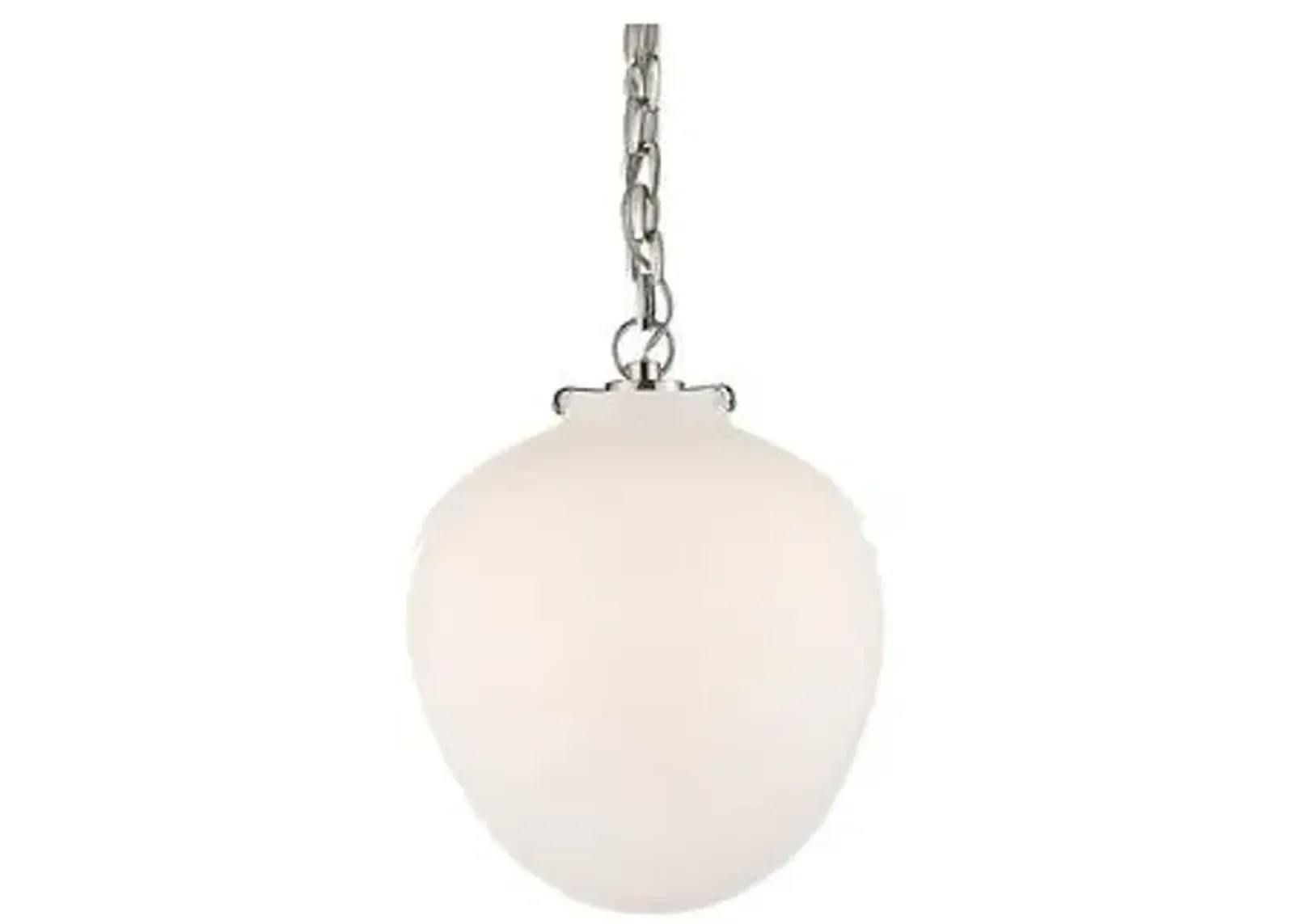 Visual Comfort - Katie Acorn Pendant - Polished Nickel - White