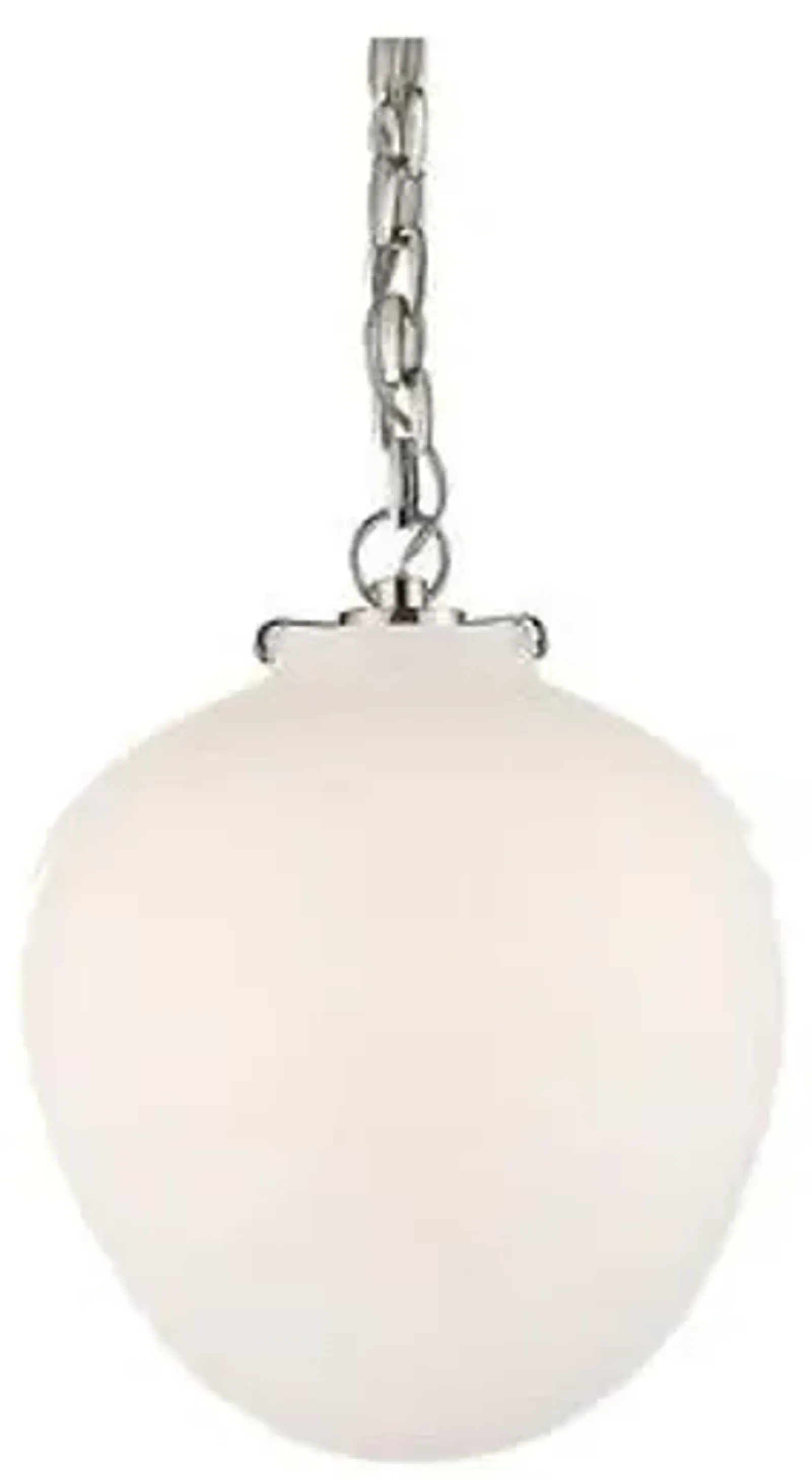 Visual Comfort - Katie Acorn Pendant - Polished Nickel - White