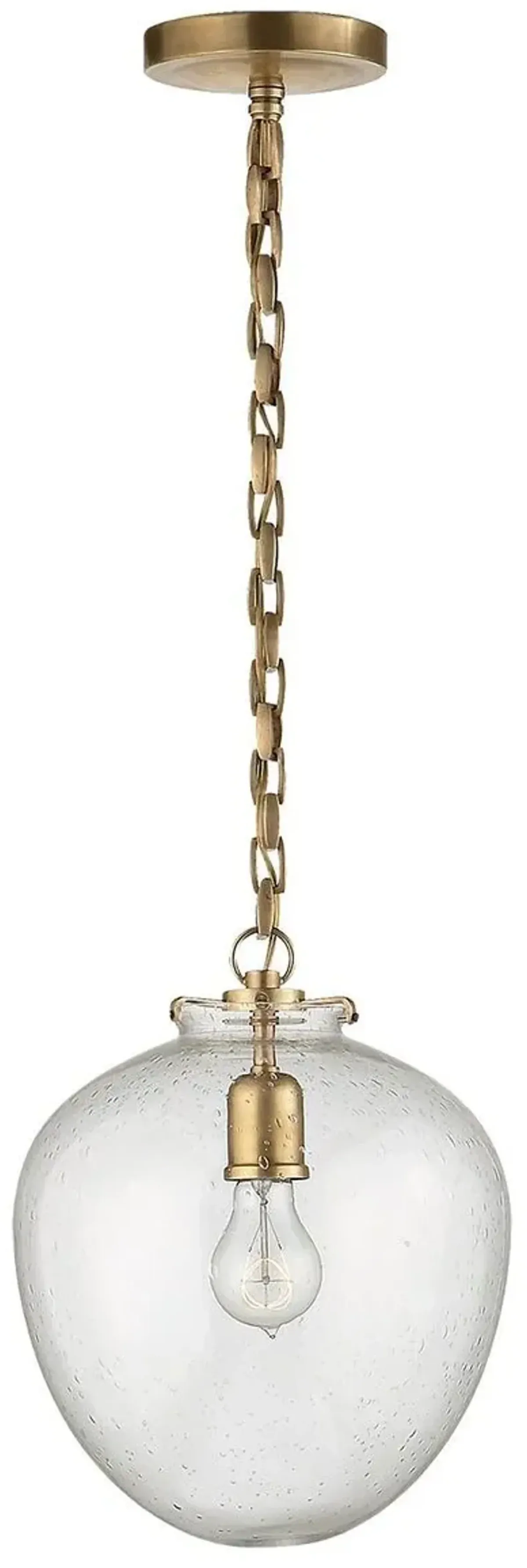 Visual Comfort - Katie Acorn Pendant - Antiqued Brass/Clear - Gold