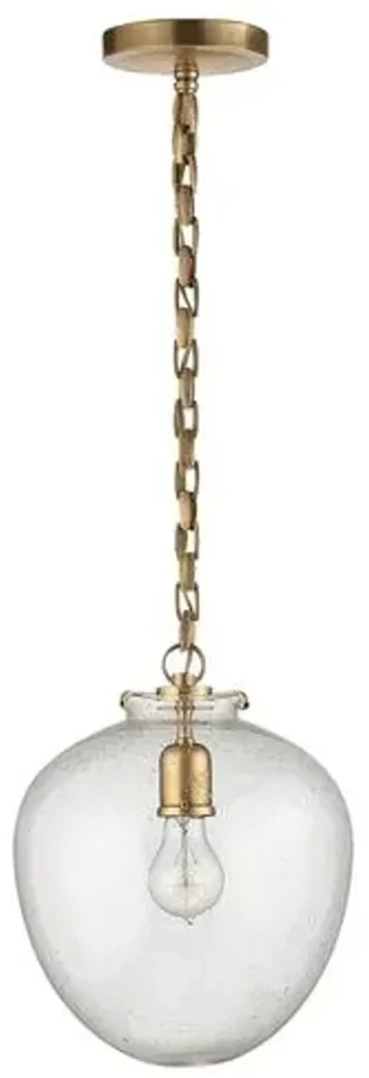 Visual Comfort - Katie Acorn Pendant - Antiqued Brass/Clear - Gold