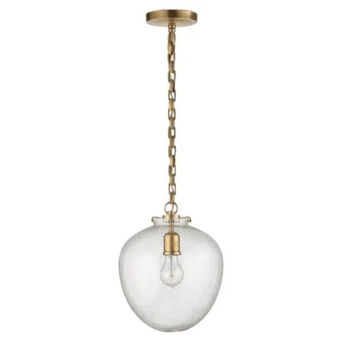 Visual Comfort - Katie Acorn Pendant - Antiqued Brass/Clear - Gold