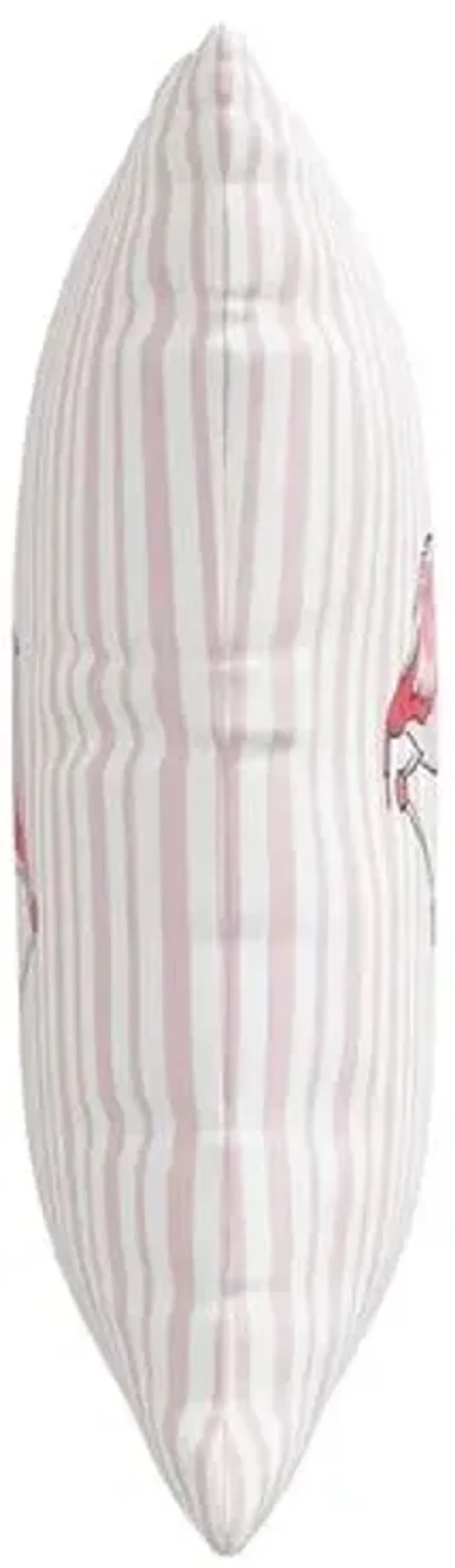 Flamingo Stripe 20x20 Linen Pillow - Pink