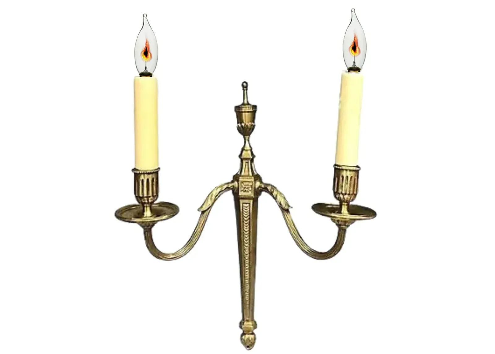 Antique French Bronze Wall Sconces - Set of 2 - Gold