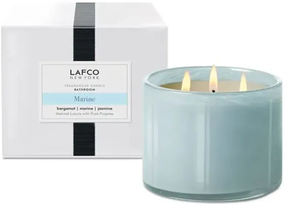 3-Wick Candle - Marine - LAFCO New York - Blue