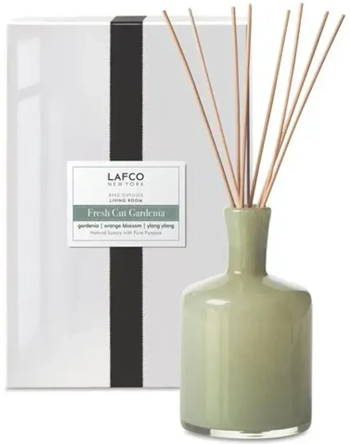 Reed Diffuser - Fresh-Cut Gardenia - LAFCO New York - Green