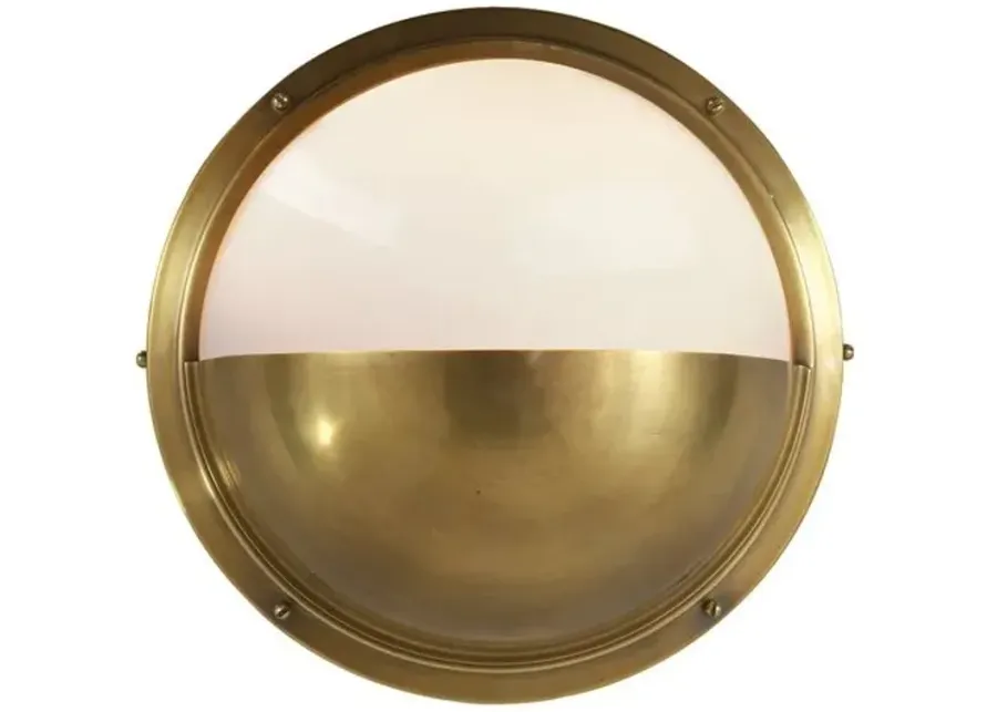 Visual Comfort - Pelham Moon Sconce - Brass - Gold