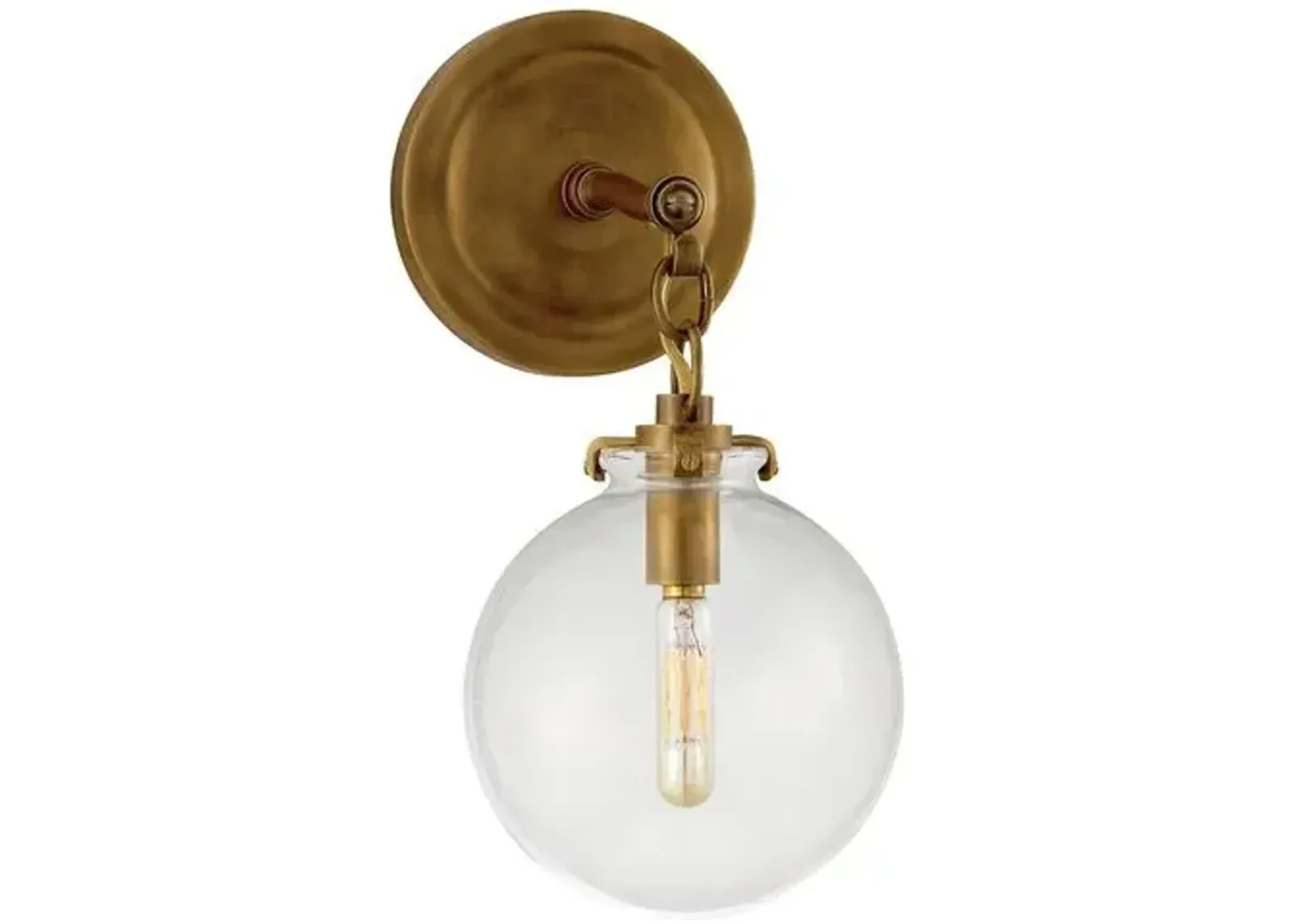 Visual Comfort - Katie Globe Sconce - Brass/Clear - Gold