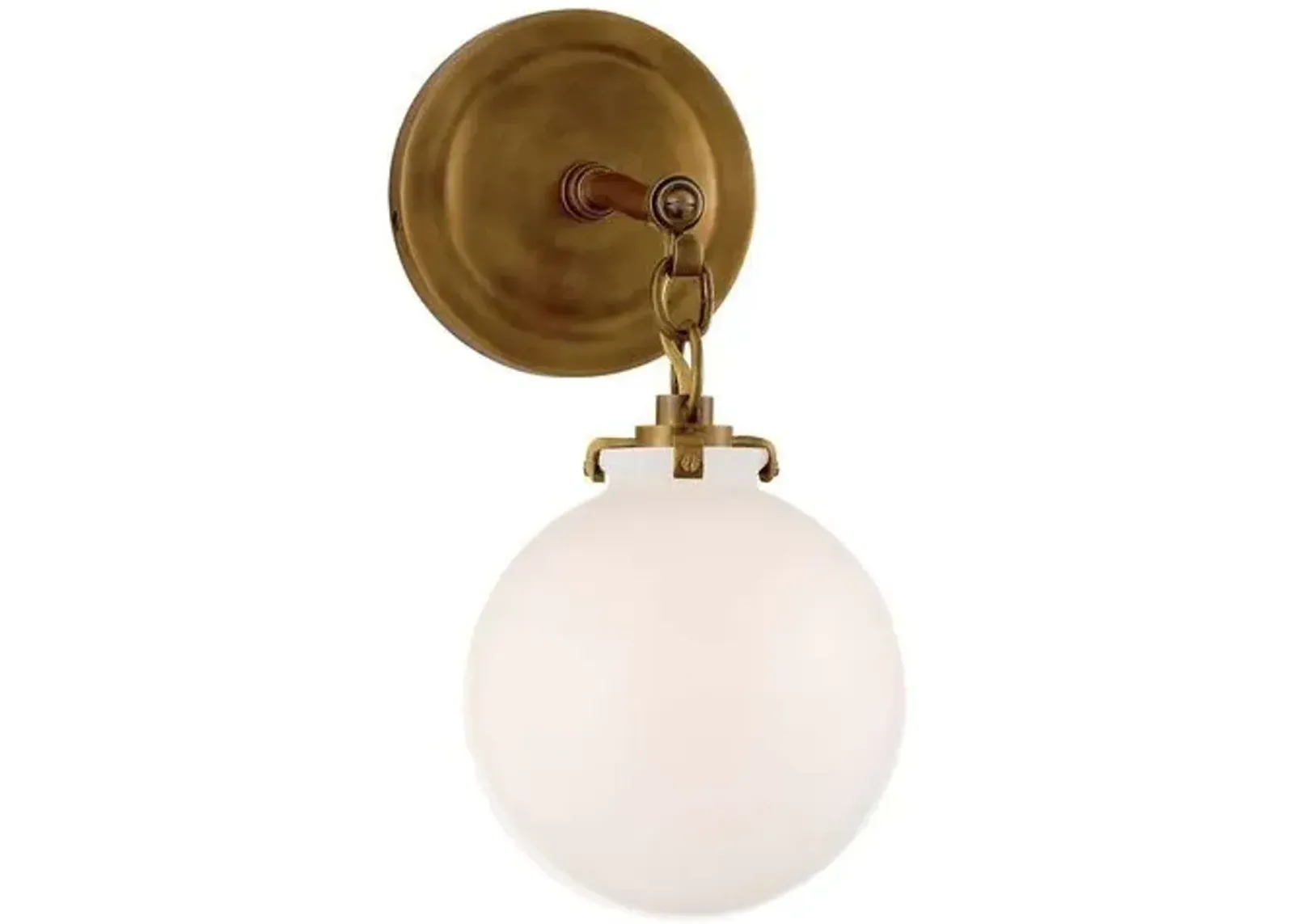 Visual Comfort - Katie Globe Sconce - Antiqued Brass - Gold