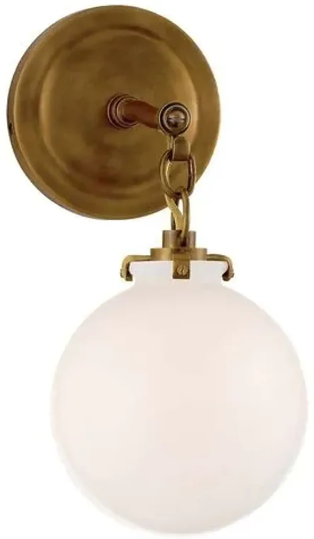 Visual Comfort - Katie Globe Sconce - Antiqued Brass - Gold