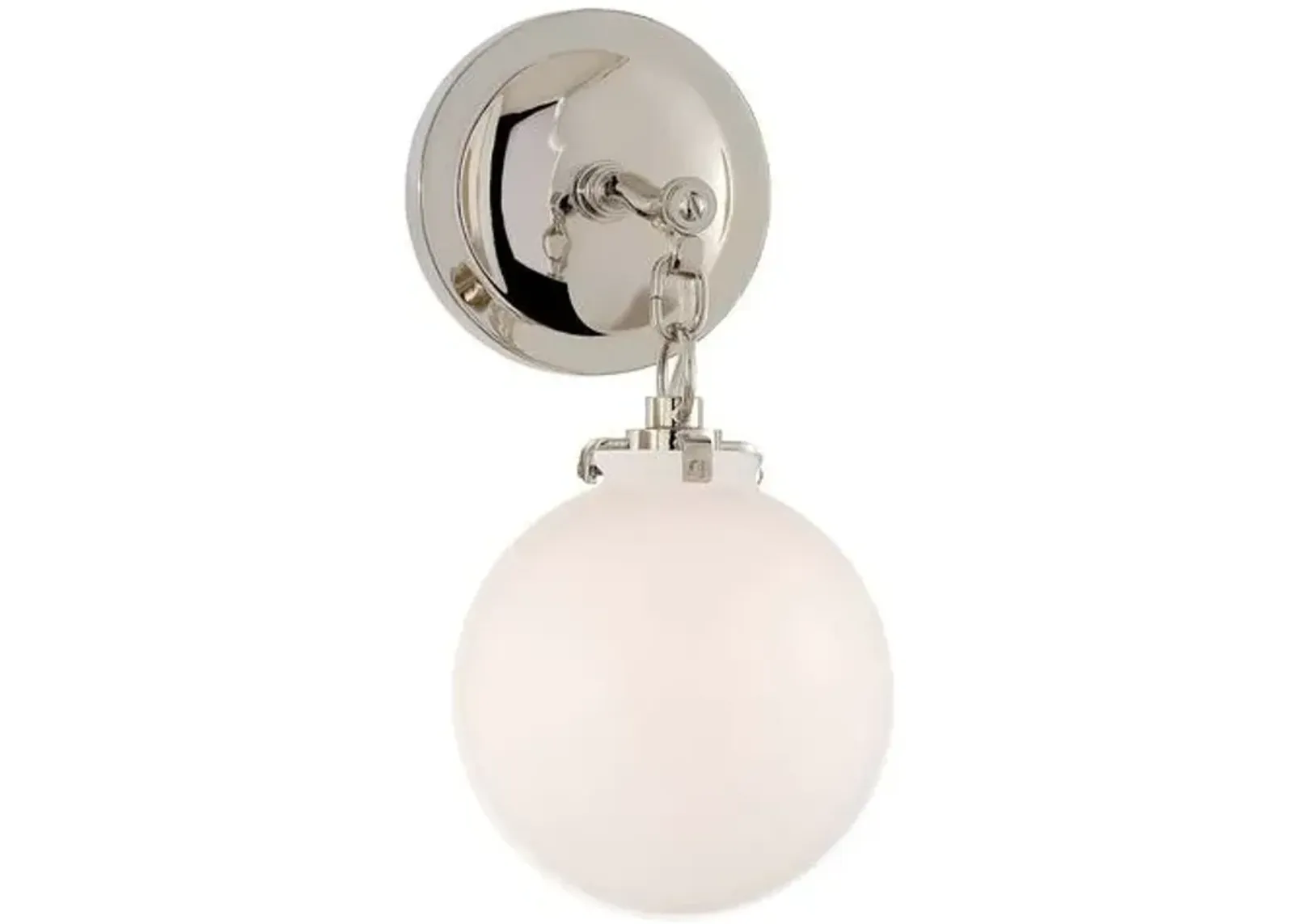 Visual Comfort - Katie Globe Sconce - Polished Nickel - Silver