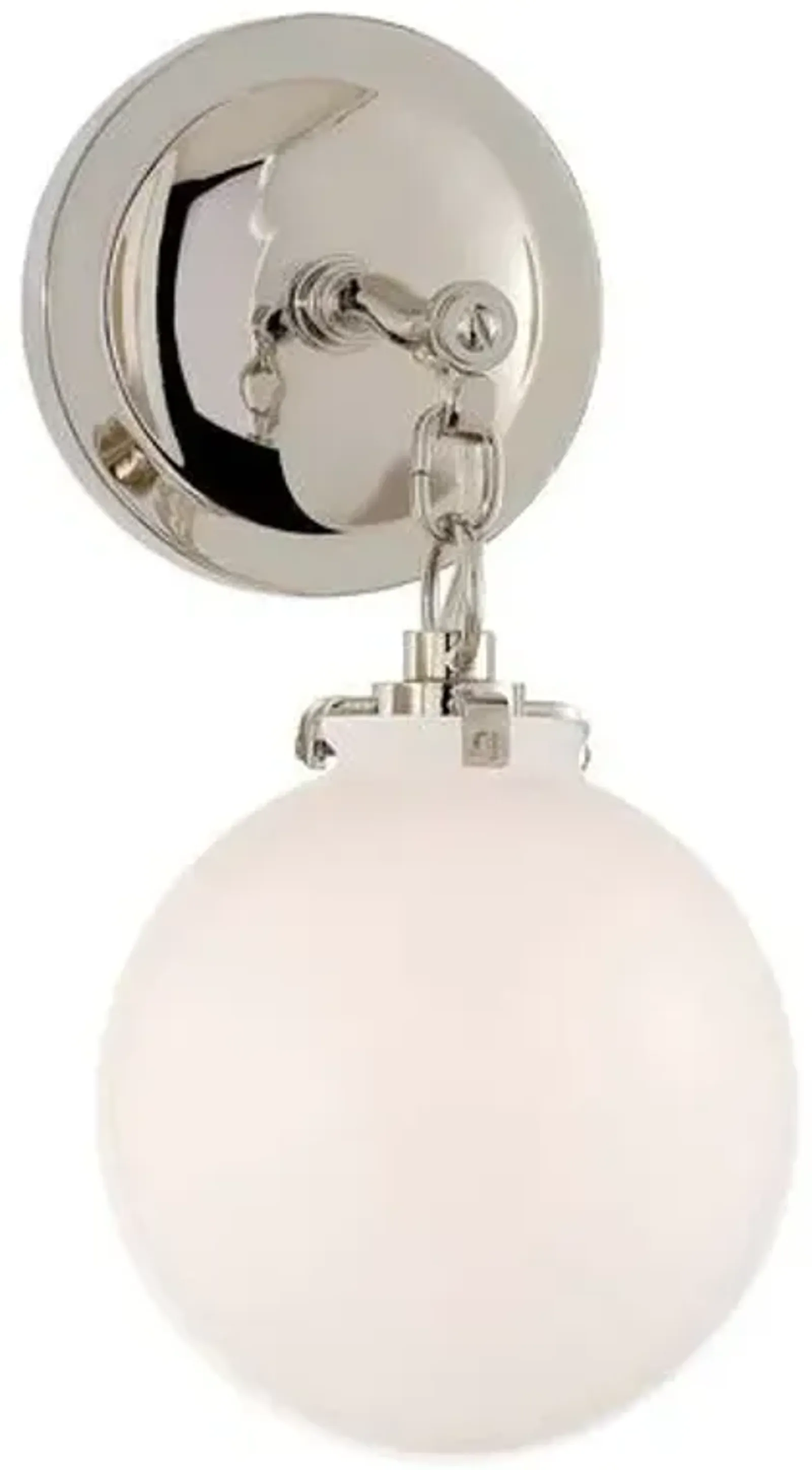 Visual Comfort - Katie Globe Sconce - Polished Nickel - Silver