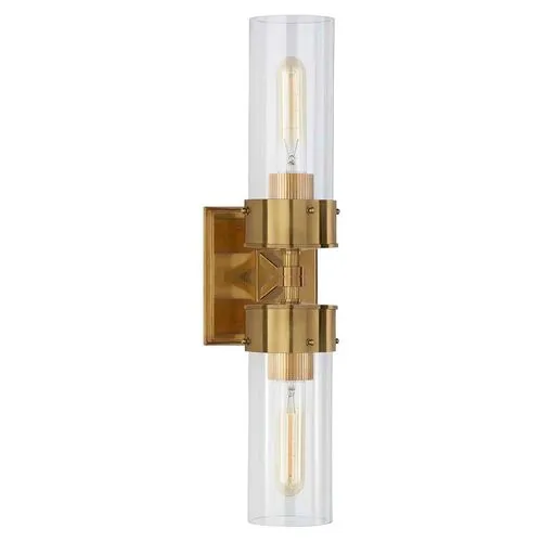 Visual Comfort - Marais Double Bath Sconce - Antiqued Brass - Gold