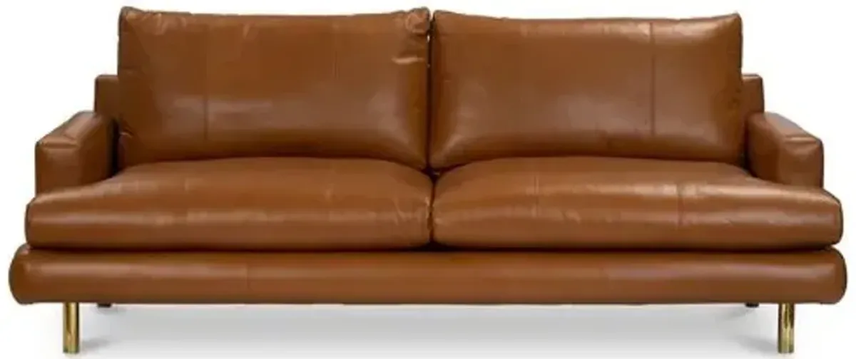 Somerset Sofa - Camel Leather - Kim Salmela - Handcrafted