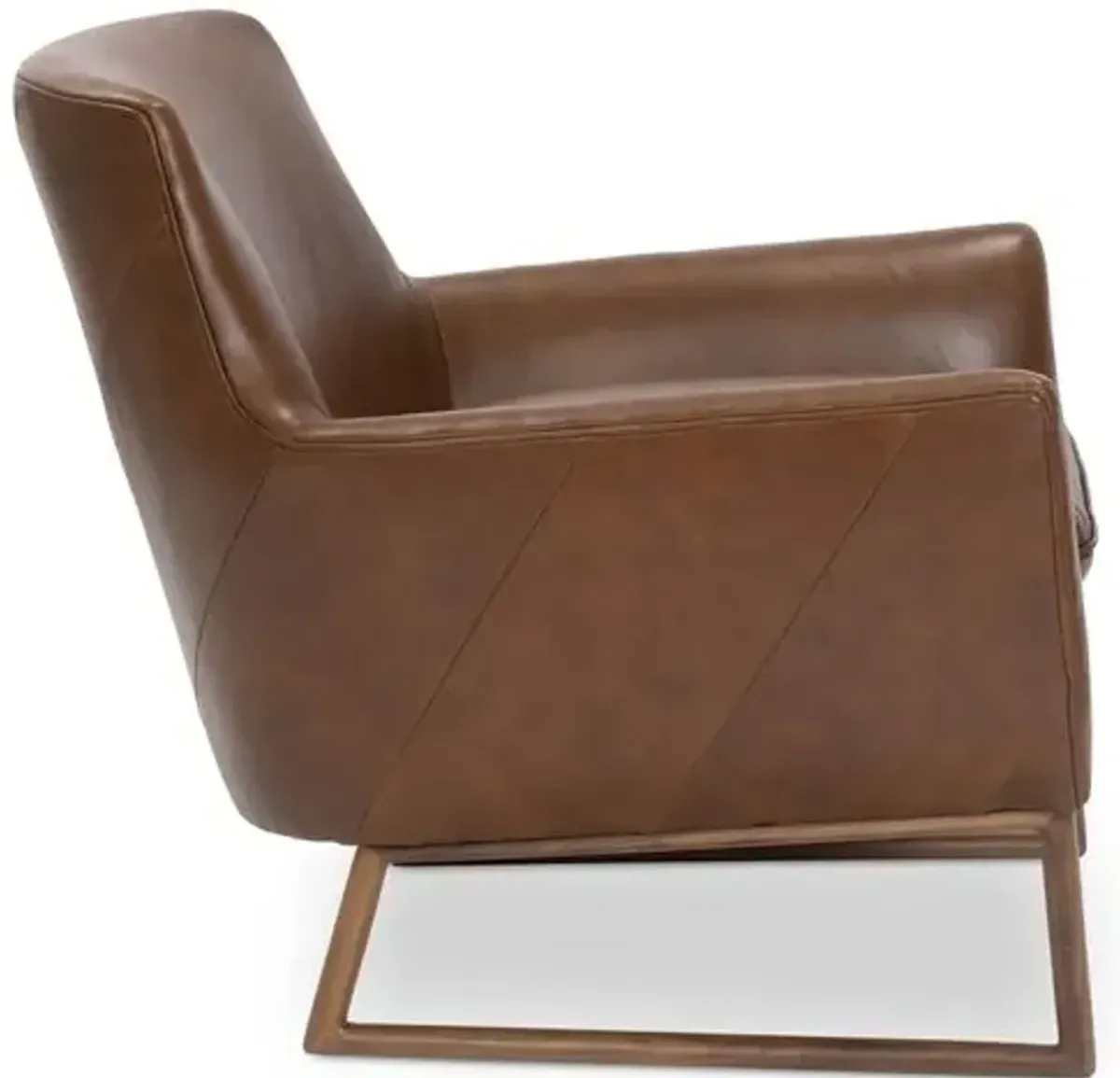 Nash Leather Accent Chair - Pecan - Kim Salmela - Handcrafted, Comfortable, Durable