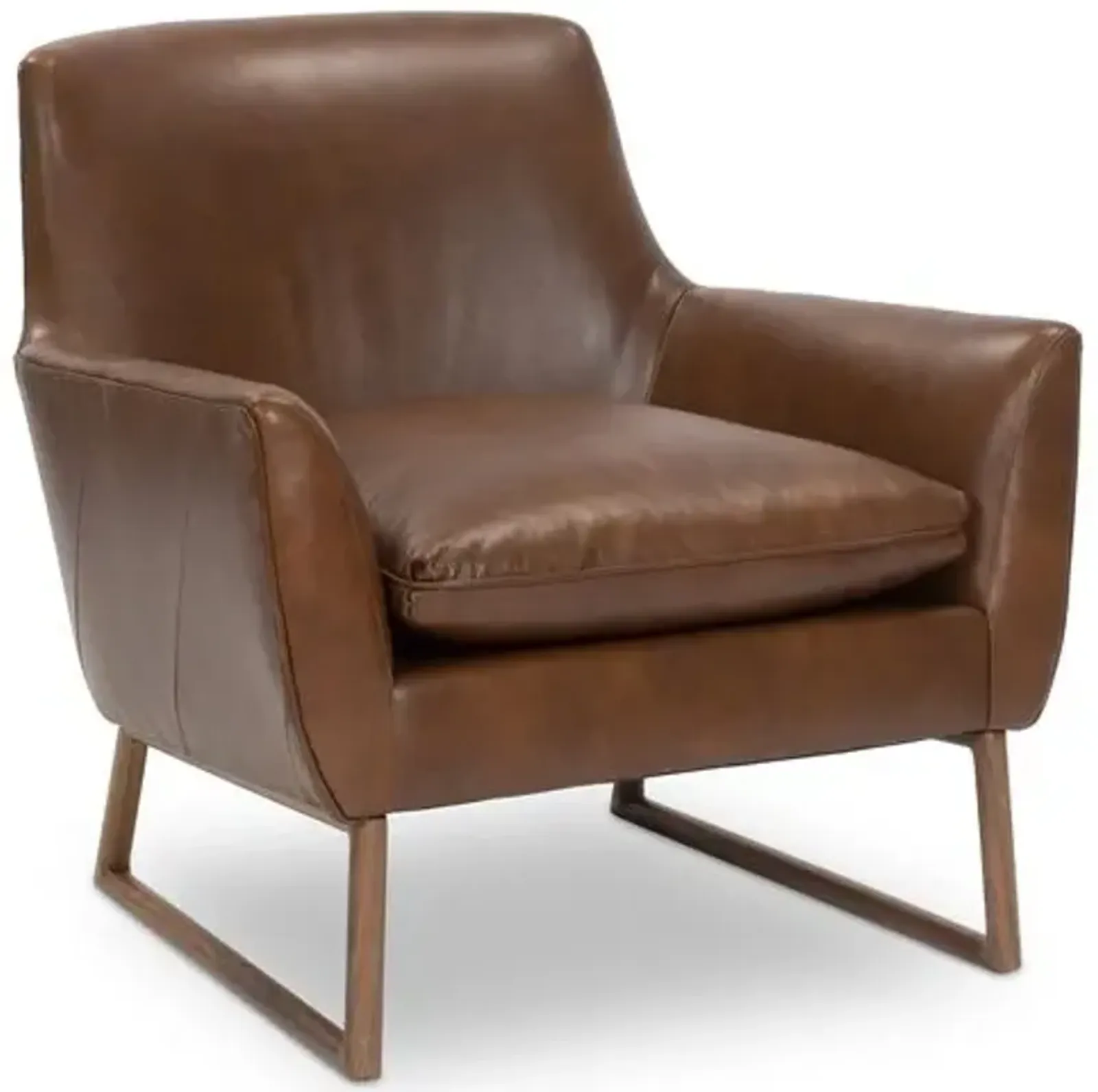 Nash Leather Accent Chair - Pecan - Kim Salmela - Handcrafted, Comfortable, Durable