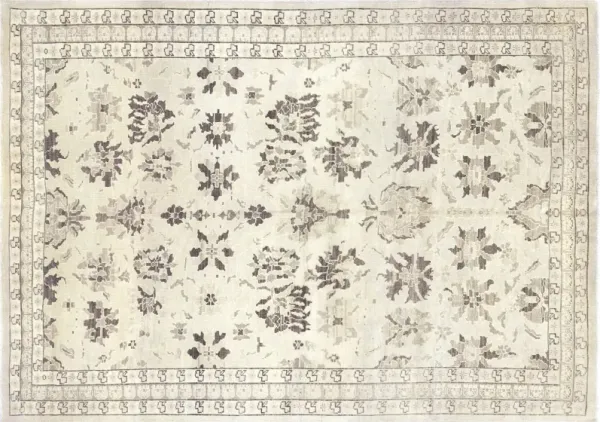 1980s Egyptian Sultanabad Rug - 5'6"x7'8" - Nalbandian - Beige - Beige