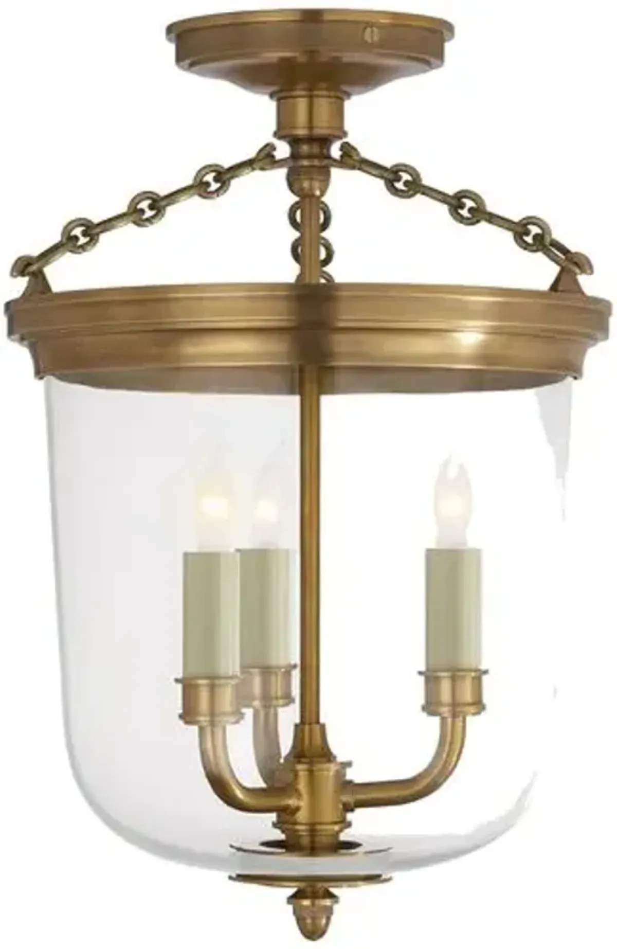 Visual Comfort - Merchant Semi-Flush Mount - Brass - Gold