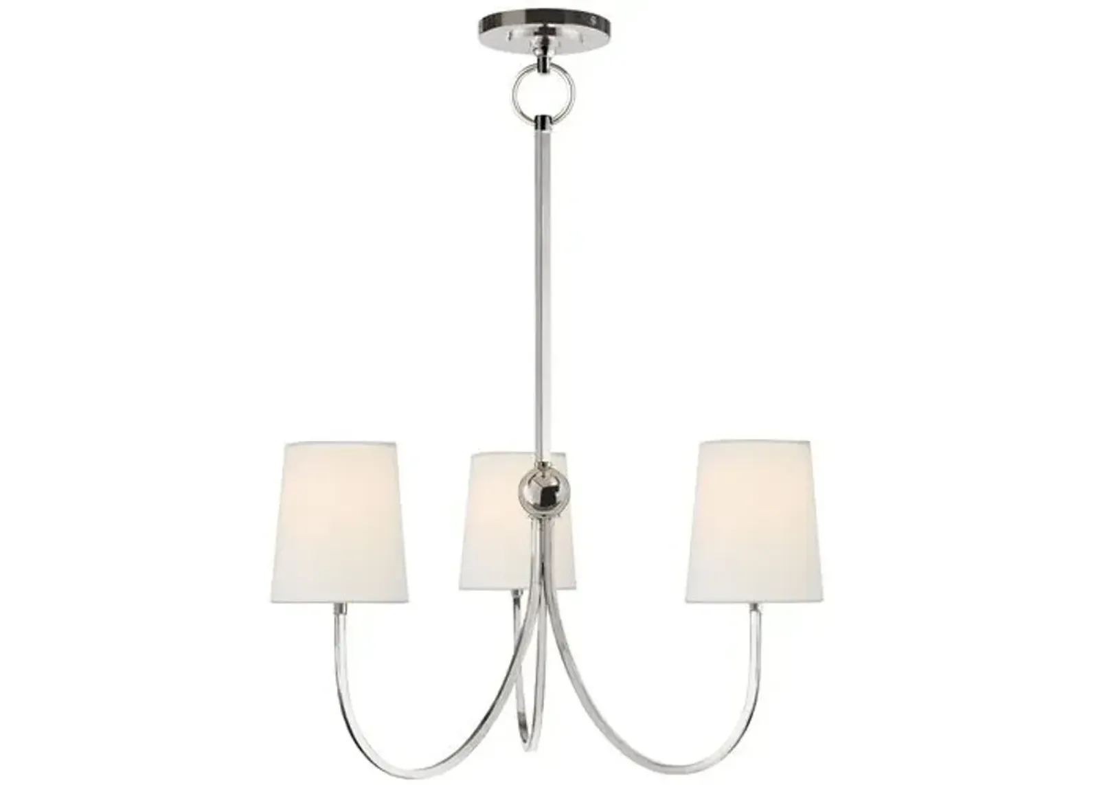 Visual Comfort - Reed Chandelier - Polished Nickel - Silver