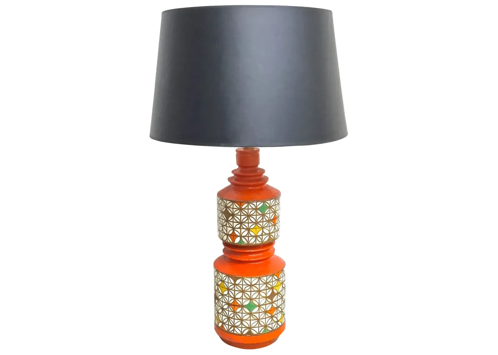 Midcentury Geometric Aldo Londi Lamp - Vermilion Designs