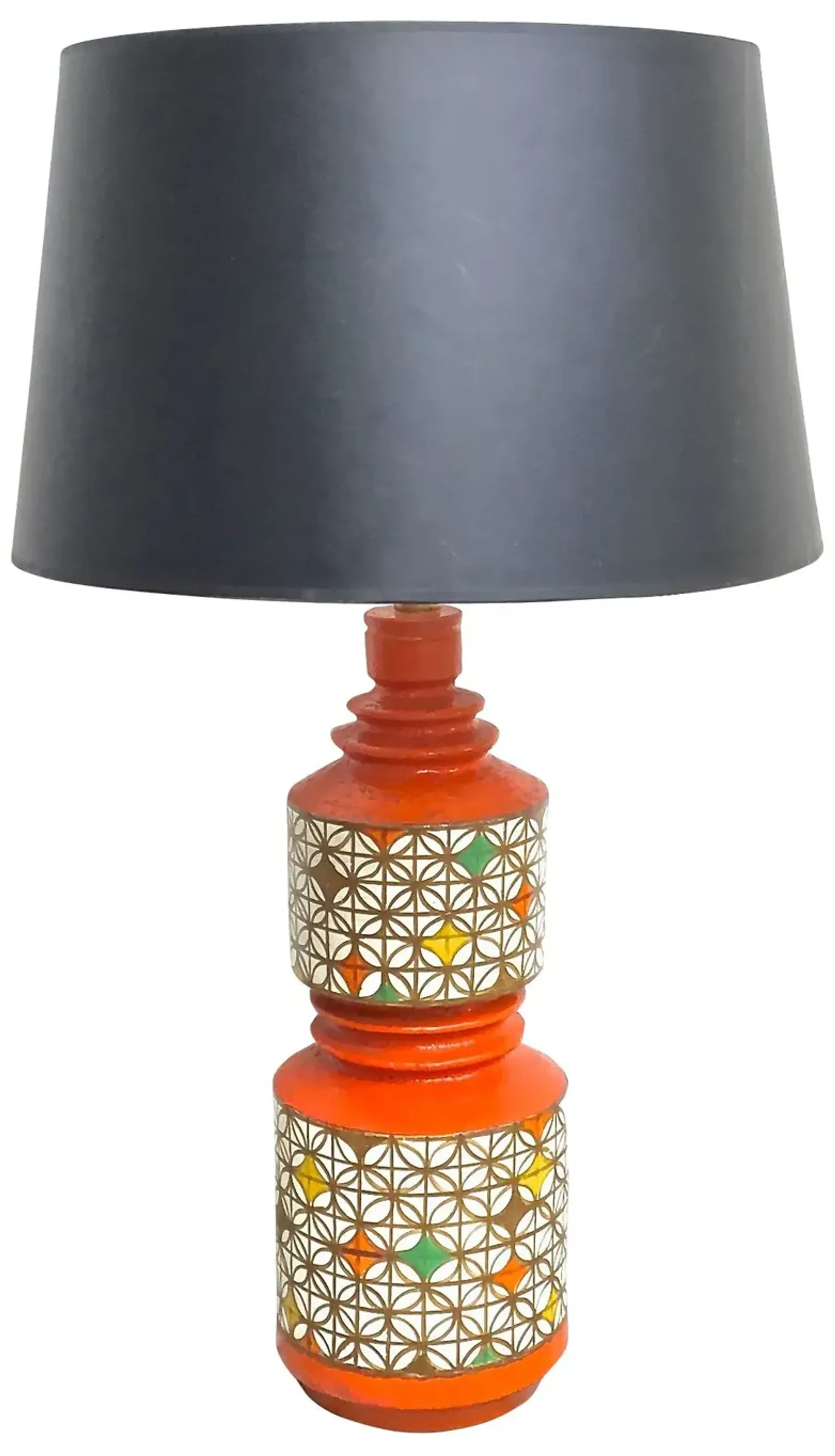 Midcentury Geometric Aldo Londi Lamp - Vermilion Designs