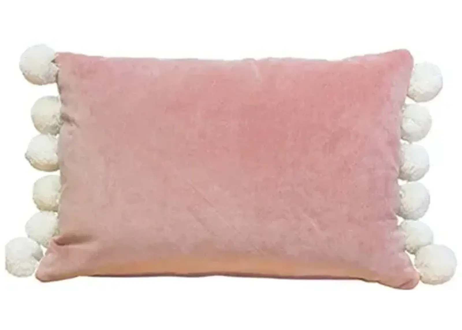 Josie Pom Pom Lumbar Pillow - Velvet - Kim Salmela