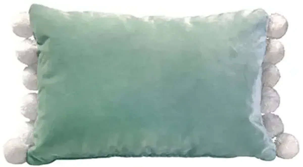 Josie Pom Pom Lumbar Pillow - Velvet - Kim Salmela