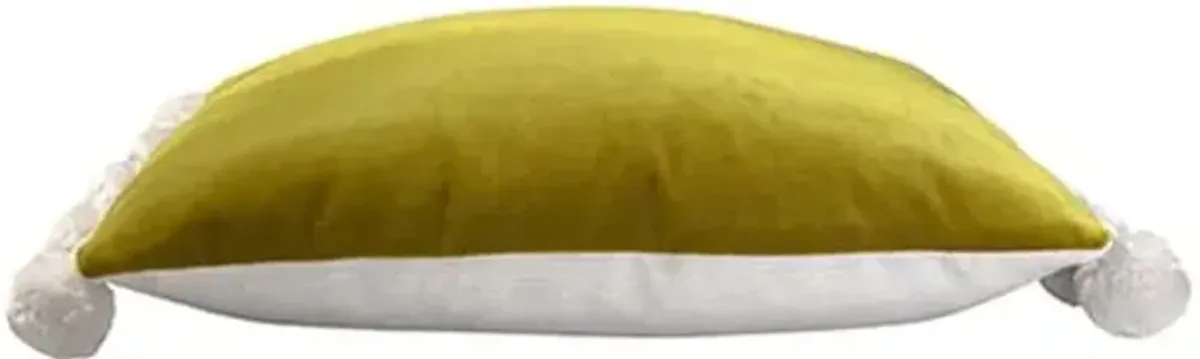 Josie Pom Pom Lumbar Pillow - Velvet - Kim Salmela