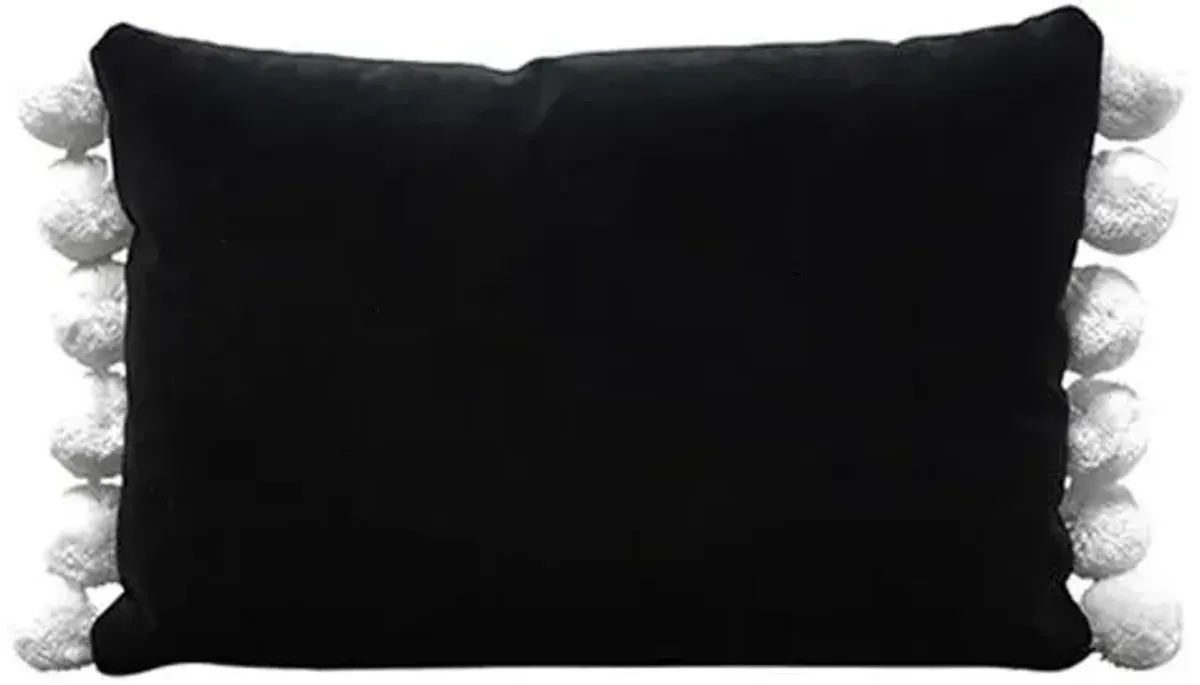 Josie Pom Pom Lumbar Pillow - Velvet - Kim Salmela