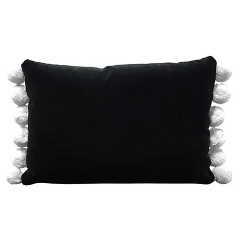 Josie Pom Pom Lumbar Pillow - Velvet - Kim Salmela