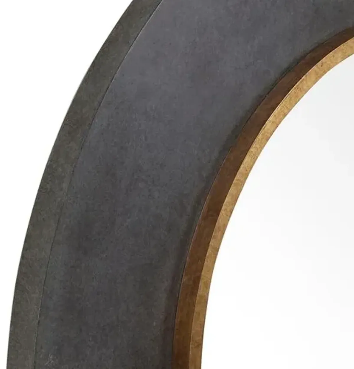 Brynner Round Wall Mirror - Charcoal