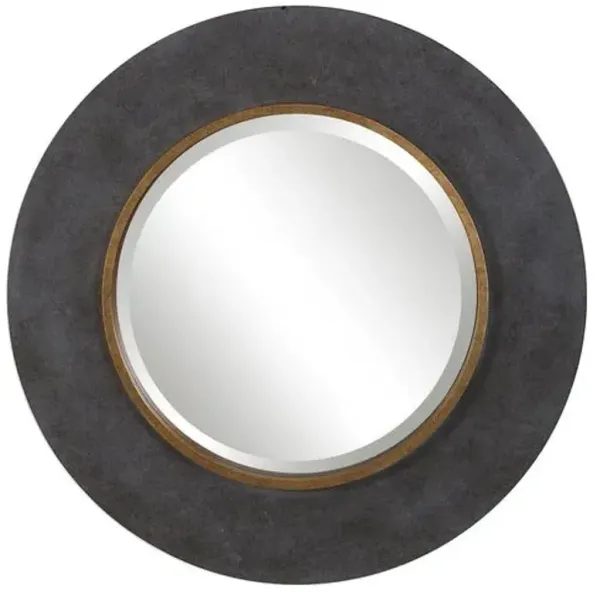Brynner Round Wall Mirror - Charcoal