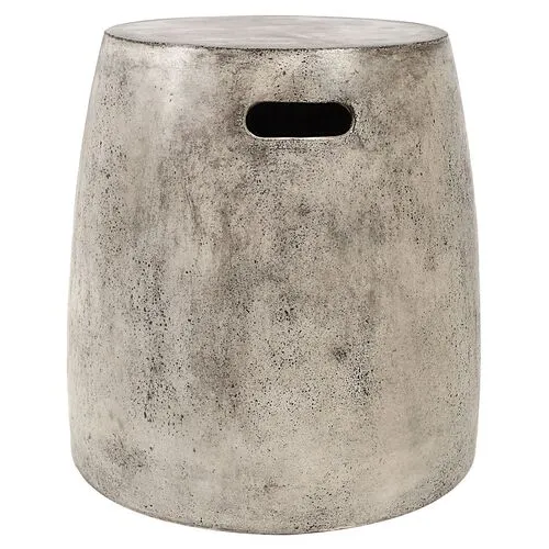 Hive Concrete Outdoor Stool - Gray - Handcrafted